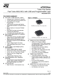 Datasheet UPSD3432E-40U6T manufacturer STMicroelectronics