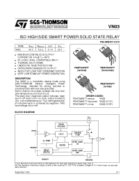 Datasheet VN03(012Y) manufacturer STMicroelectronics