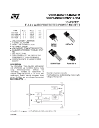 Datasheet VNB14N04 manufacturer STMicroelectronics