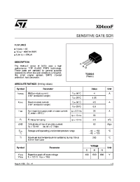 Datasheet X0402D manufacturer STMicroelectronics