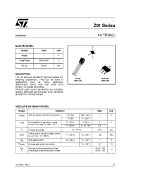 Datasheet Z0103yN manufacturer STMicroelectronics
