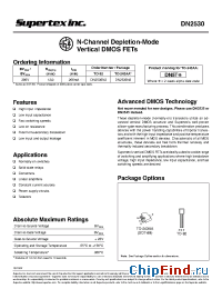 Datasheet DN2530 manufacturer Supertex