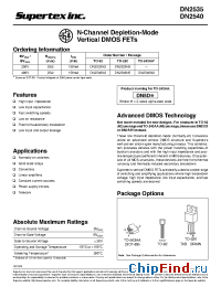 Datasheet DN2535 manufacturer Supertex