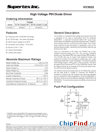 Datasheet HV3922C manufacturer Supertex