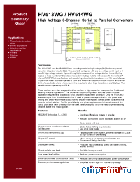 Datasheet HV514WG manufacturer Supertex