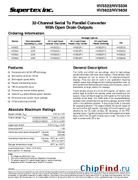 Datasheet HV5522DJ manufacturer Supertex