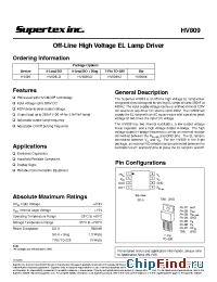 Datasheet HV809 manufacturer Supertex