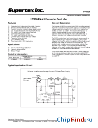 Datasheet HV9904 manufacturer Supertex