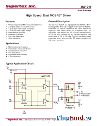 Datasheet MD1211LG-G manufacturer Supertex