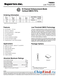 Datasheet TN0604WG manufacturer Supertex
