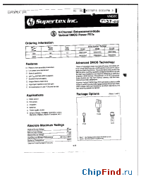 Datasheet VN0220N3 manufacturer Supertex