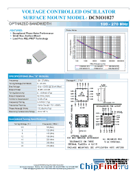 Datasheet DCMO1027 manufacturer Synergy