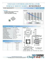 Datasheet DCMO190410-5 manufacturer Synergy