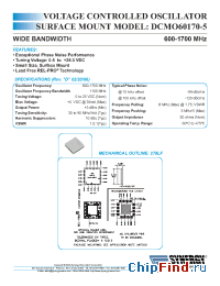 Datasheet DCMO60170-5 manufacturer Synergy