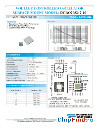 Datasheet DCRO205242-10 manufacturer Synergy
