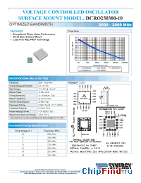 Datasheet DCRO250300-10 manufacturer Synergy