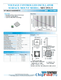 Datasheet MFC2931-5 manufacturer Synergy