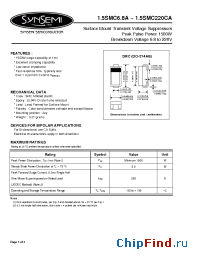 Datasheet 1.5SMC13A manufacturer Synsemi