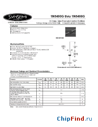 Datasheet 1N5406G manufacturer Synsemi