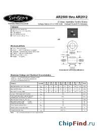 Datasheet AR2510 manufacturer Synsemi