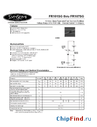 Datasheet FR101SG manufacturer Synsemi