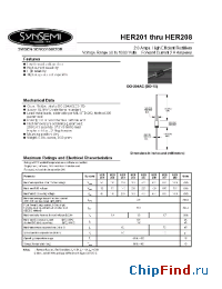 Datasheet HER208 manufacturer Synsemi