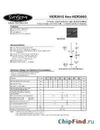 Datasheet HER301G manufacturer Synsemi