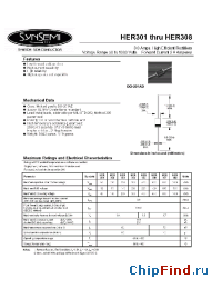 Datasheet HER305 manufacturer Synsemi