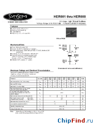 Datasheet HER601 manufacturer Synsemi