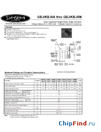 Datasheet KBJ6G manufacturer Synsemi