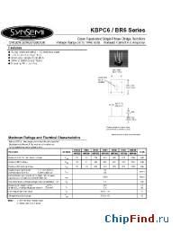 Datasheet KBPC610 manufacturer Synsemi