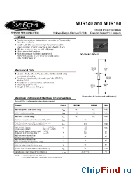 Datasheet MUR140 manufacturer Synsemi