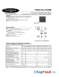 Datasheet P600K manufacturer Synsemi