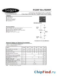 Datasheet R1200F manufacturer Synsemi