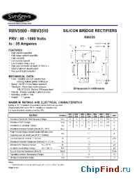 Datasheet RBV3504 manufacturer Synsemi