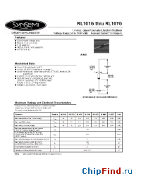Datasheet RGL107G manufacturer Synsemi