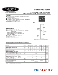 Datasheet SB030 manufacturer Synsemi
