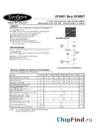 Datasheet UF4002 manufacturer Synsemi