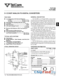 Datasheet TC7126AIPL manufacturer TelCom