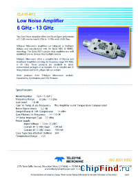 Datasheet CLA-13-6012 manufacturer Teledyne