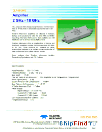 Datasheet CLA-18-2002 manufacturer Teledyne