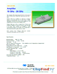 Datasheet CMA-26-1808 manufacturer Teledyne