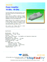 Datasheet CMA-40-1806 manufacturer Teledyne