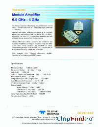 Datasheet TGM-08-2002 manufacturer Teledyne