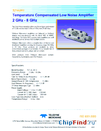 Datasheet TLT-8-2014 manufacturer Teledyne