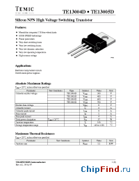 Datasheet TE13004D manufacturer TEMIC
