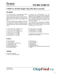 Datasheet TSC80C31-12CB manufacturer TEMIC