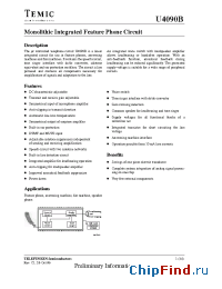 Datasheet U2090B manufacturer TEMIC
