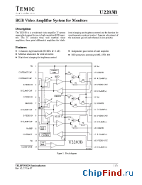 Datasheet U2203B-A manufacturer TEMIC