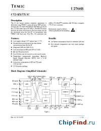 Datasheet U2760B-AFS manufacturer TEMIC
